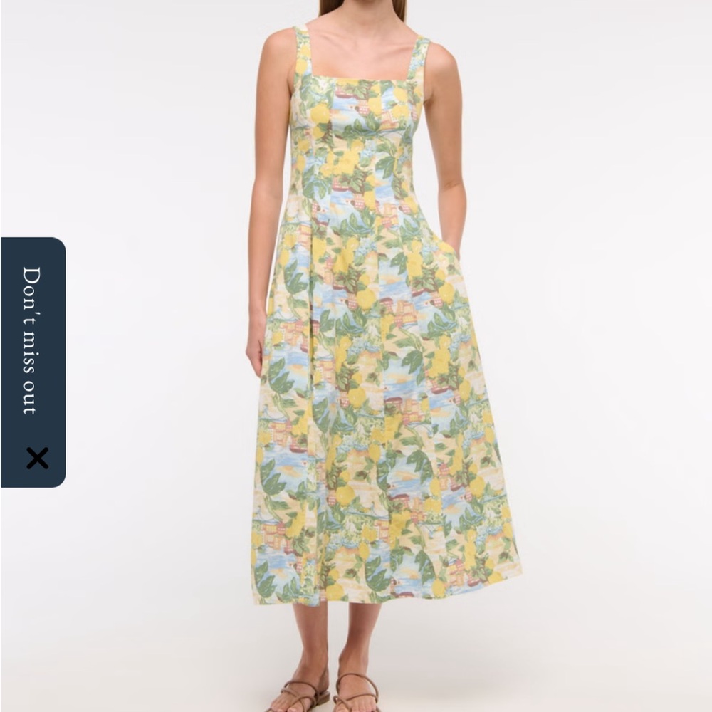 Abercrombie & Fitch Mila Stretch Midi Dress Small